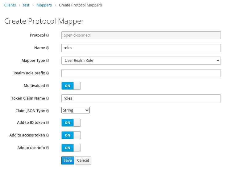 Keycloak Create Grafana Role Protocol Mapper